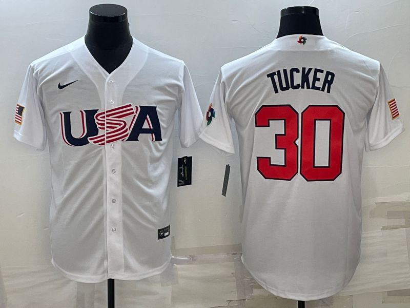 Men 2023 World Cub USA #30 Tucker White Nike MLB Jersey9